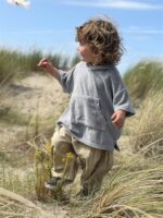 LITTLE LEAN Curve Pants Cotton Beige