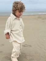 LITTLE LEAN ORIGINAL STITCH KEY PANTS ECRU