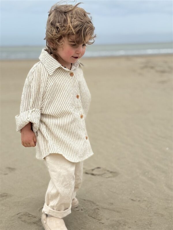 LITTLE LEAN ORIGINAL STITCH KEY PANTS ECRU