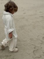LITTLE LEAN ORIGINAL STITCH KEY PANTS ECRU
