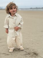 LITTLE LEAN ORIGINAL STITCH KEY PANTS ECRU