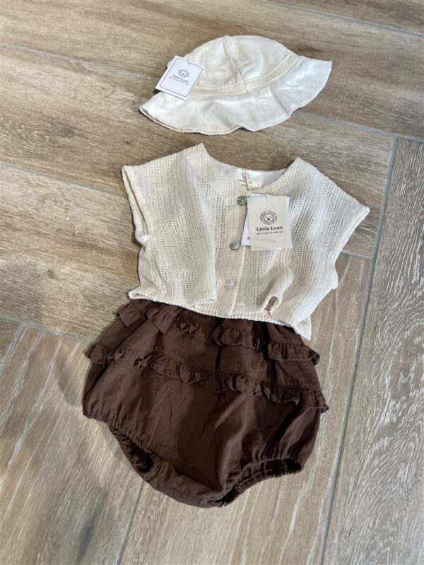 Ll Baby Ruffle Bloomer Brown