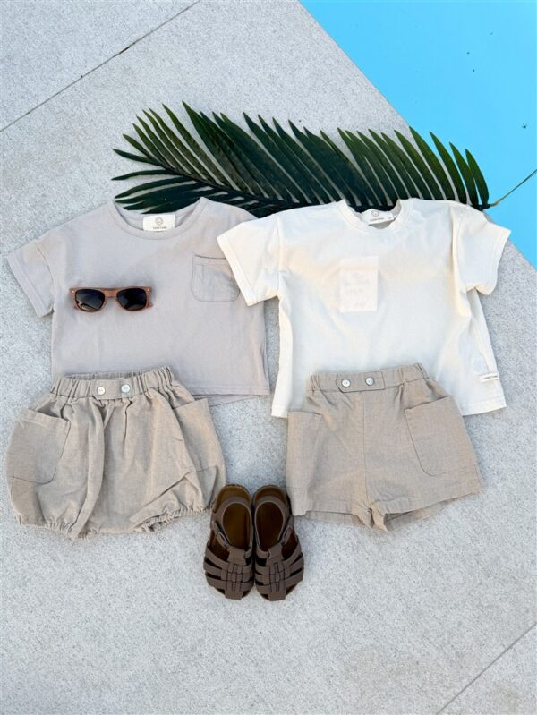 Ll Little Explorer Shorts 50%Linnen 50%K