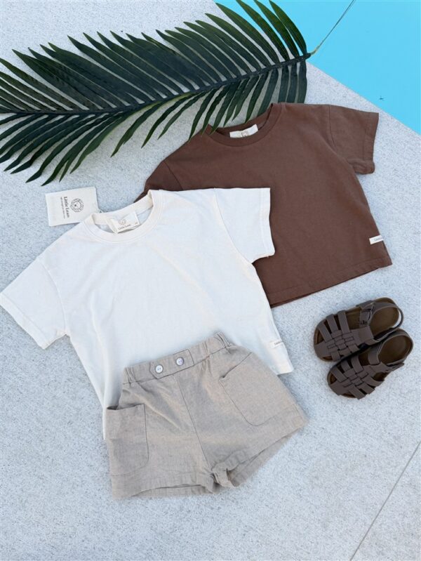 Ll Plain Short Sleeve Tee Cream
