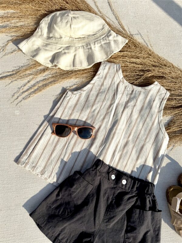 Ll Little Explorer Short 50%Linnen 50%Ka