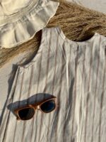 Top Striped Cut Out Back