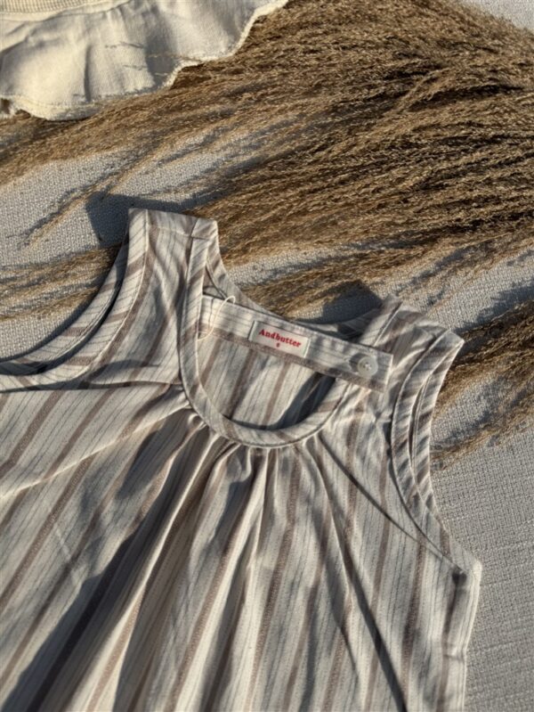 Top Striped Cut Out Back
