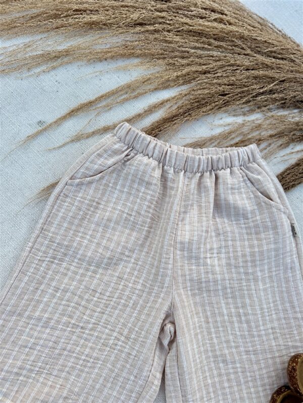 Striped Summer Wide Pants Nude