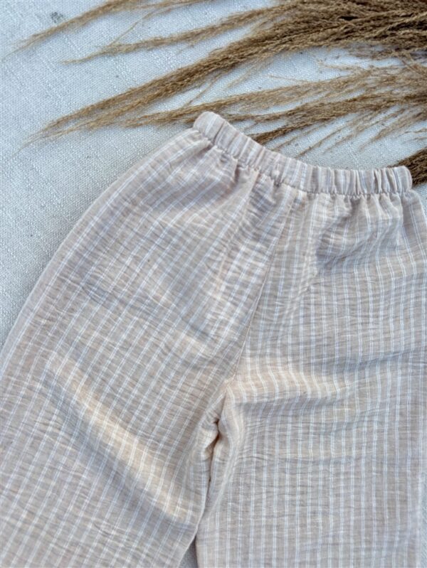 Striped Summer Wide Pants Nude