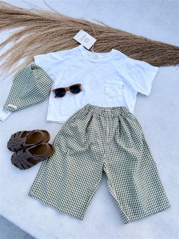 Ll Little Muse Pants Check Green