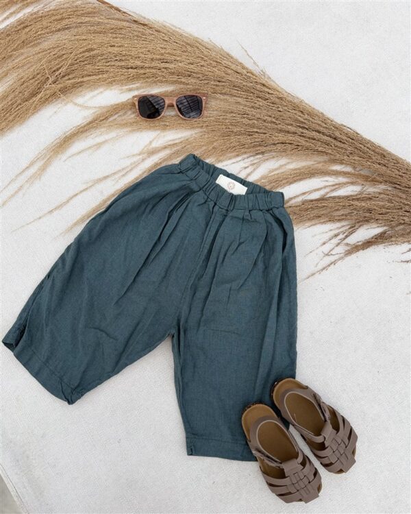 LITTLE LEAN Linnen Mood Pants Sage 100%Linnen