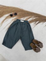 LITTLE LEAN Linnen Mood Pants Sage 100%Linnen