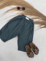 LITTLE LEAN Linnen Mood Pants Sage 100%Linnen
