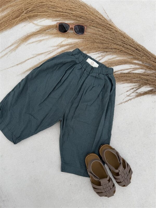 LITTLE LEAN Linnen Mood Pants Sage 100%Linnen