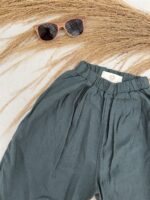 LITTLE LEAN Linnen Mood Pants Sage 100%Linnen