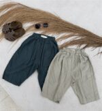 LITTLE LEAN Linnen Mood Pants Sage 100%Linnen