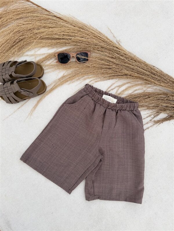 LITTLE LEAN Oak Bermuda Pants Brown