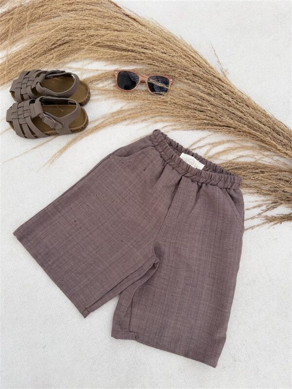 LITTLE LEAN Oak Bermuda Pants Brown