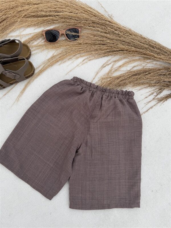 LITTLE LEAN Oak Bermuda Pants Brown