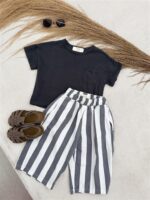 LITTLE LEAN Mila Bermuda Striped
