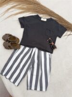 LITTLE LEAN Mila Bermuda Striped