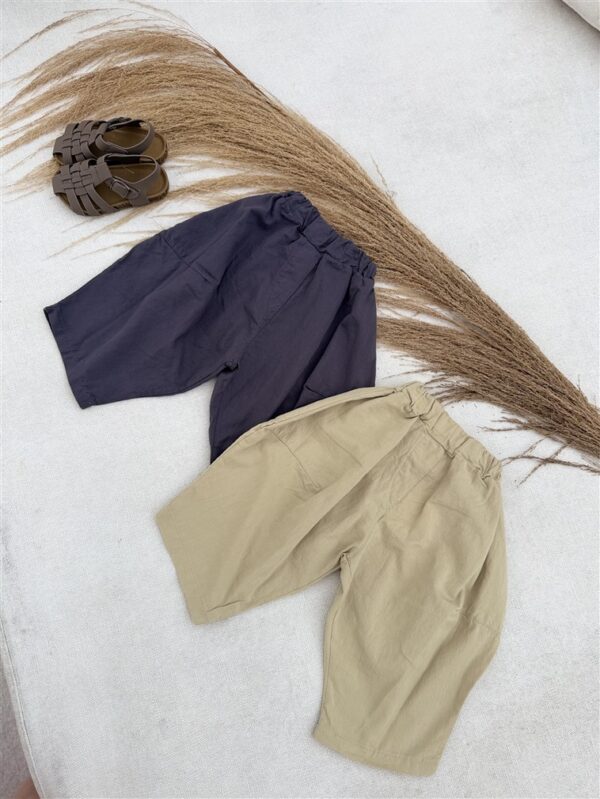 LITTLE LEAN Curve Pants Cotton Charcoal