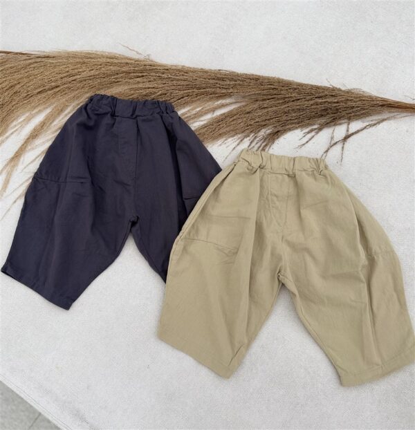 LITTLE LEAN Curve Pants Cotton Beige