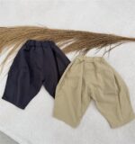 LITTLE LEAN Curve Pants Cotton Beige