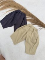 LITTLE LEAN Curve Pants Cotton Beige