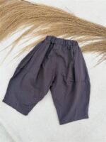 LITTLE LEAN Curve Pants Cotton Charcoal