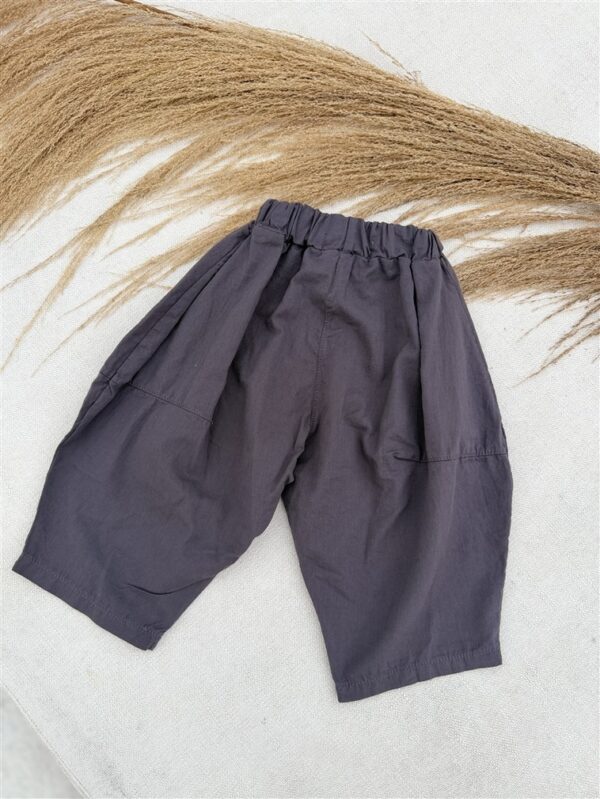 LITTLE LEAN Curve Pants Cotton Charcoal