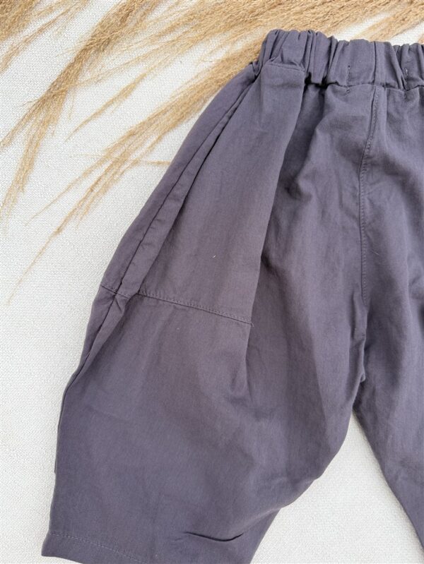 LITTLE LEAN Curve Pants Cotton Charcoal