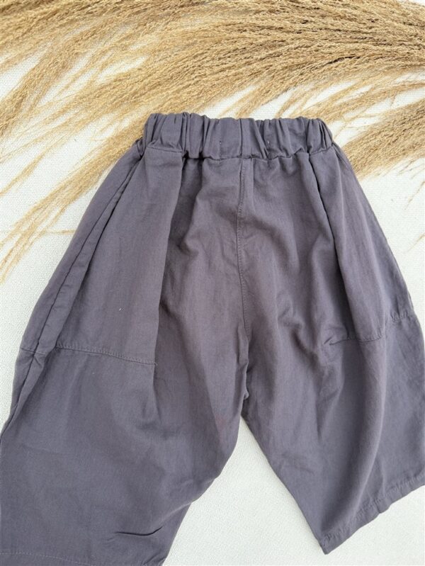 LITTLE LEAN Curve Pants Cotton Charcoal