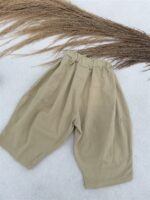LITTLE LEAN Curve Pants Cotton Beige