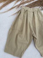 LITTLE LEAN Curve Pants Cotton Beige