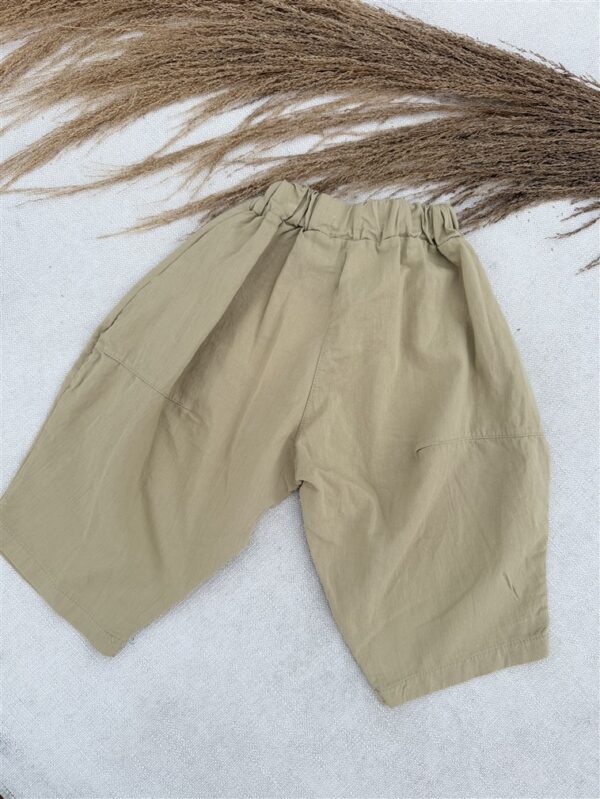 LITTLE LEAN Curve Pants Cotton Beige