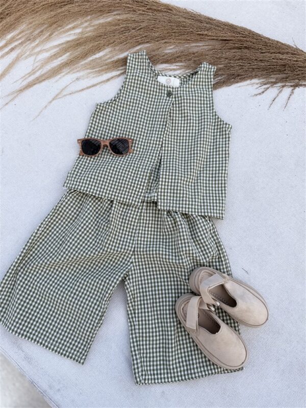 Ll Little Muse Pants Check Green