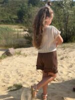 LITTLE LEAN BREEZE KNIT LACED TEE