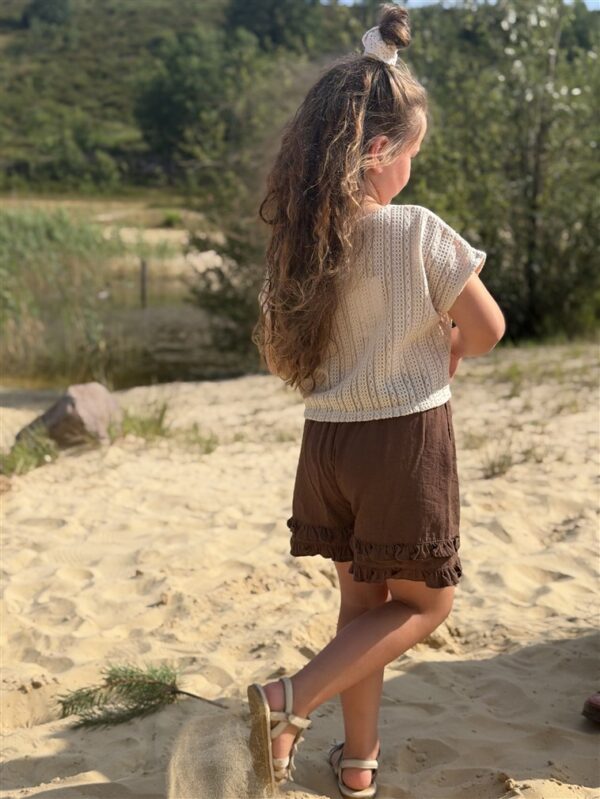 Ll Ruffle Bloom Short Brown