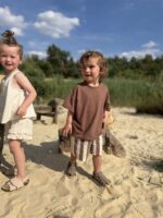 LITTLE LEAN LINNENLOOK TEE BRUIN
