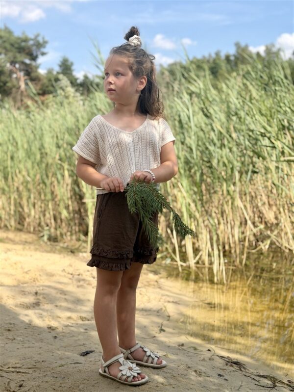 Ll Ruffle Bloom Short Brown