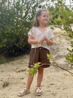 Ll Ruffle Bloom Short Brown