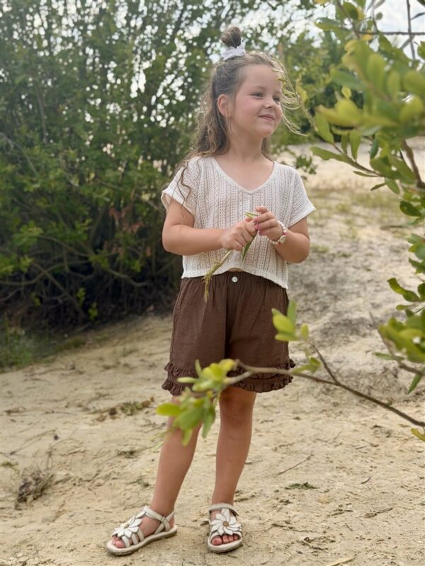 Ll Ruffle Bloom Short Brown
