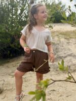 LITTLE LEAN BREEZE KNIT LACED TEE