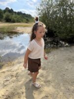 Ll Ruffle Bloom Short Brown