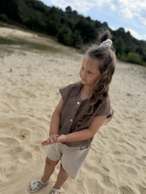LITTLE LEAN BREEZE CARDIGAN MOCHA