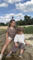 LITTLE LEAN LINNENLOOK TEE CREAM