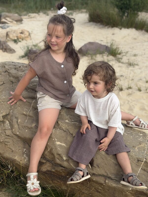 LITTLE LEAN BREEZE CARDIGAN MOCHA