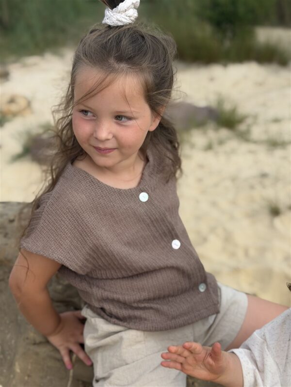 LITTLE LEAN BREEZE CARDIGAN MOCHA