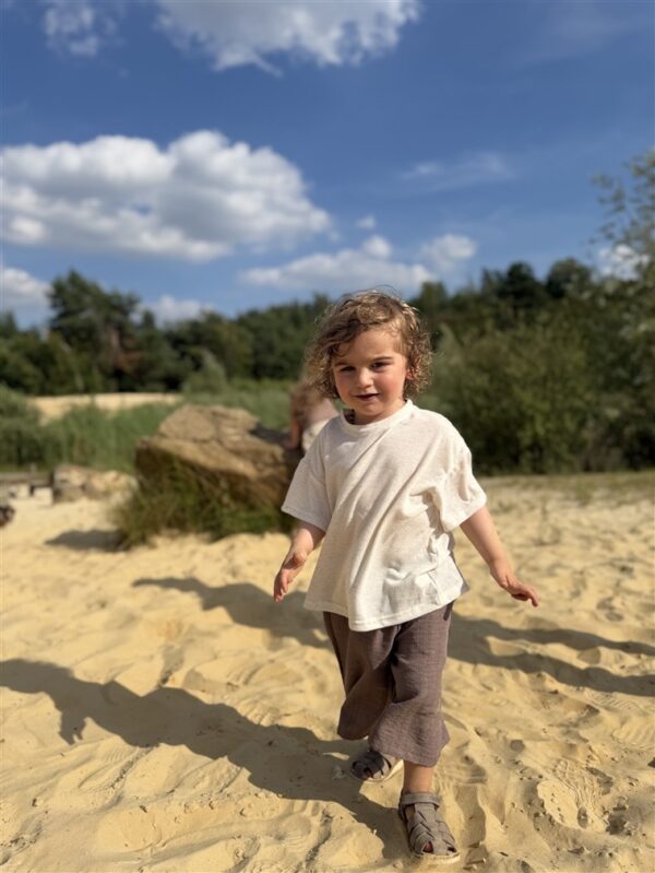 LITTLE LEAN LINNENLOOK TEE CREAM